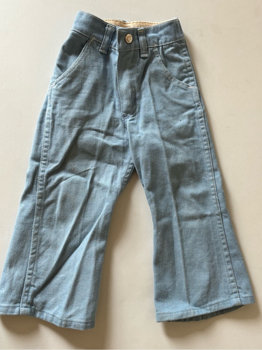 Vintage Wrangler Kids Light Blue Wide Leg Jeans Size 3